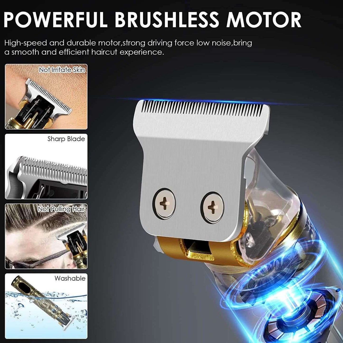 Hair Clippers for Men, Professional Cordless Clippers for Hair Cutting, Mens Hair Clippers and Trimmer Kit for Barber with LED Display- Gifts for Men