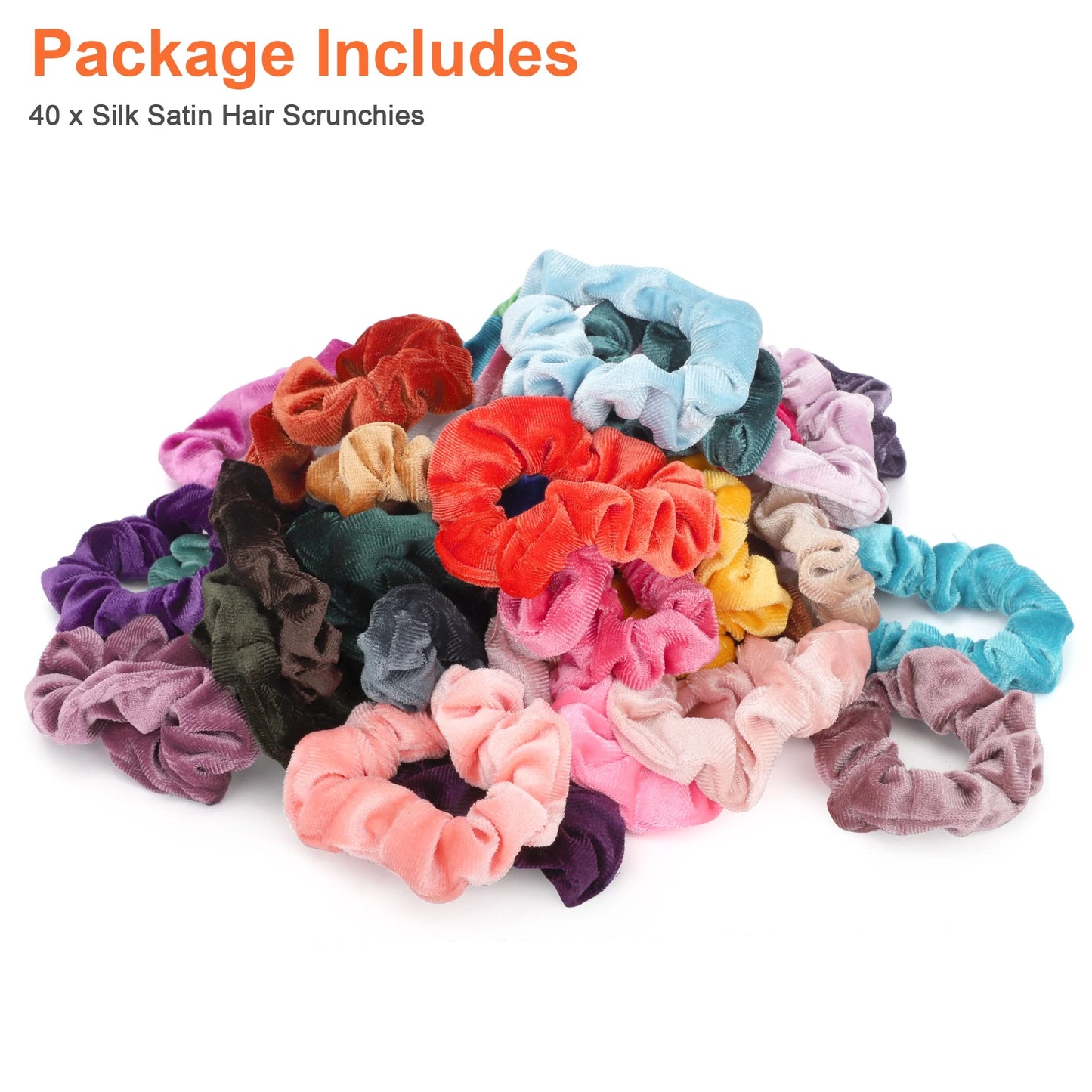 Velvet Hair Scrunchie Set | Multicolor Elastic Hair Ties | 40/20-Piece Scrunchie Collection | Chic Velvet Ponytail Holders | Stylish Hair Tie Assortment | Vibrant Velvet Scrunchies | Ultimate Hair Accessory Set | Elastic Velvet Scrunchie Bundle | Colorful Ponytail Holders | Scrunchie Variety Pack