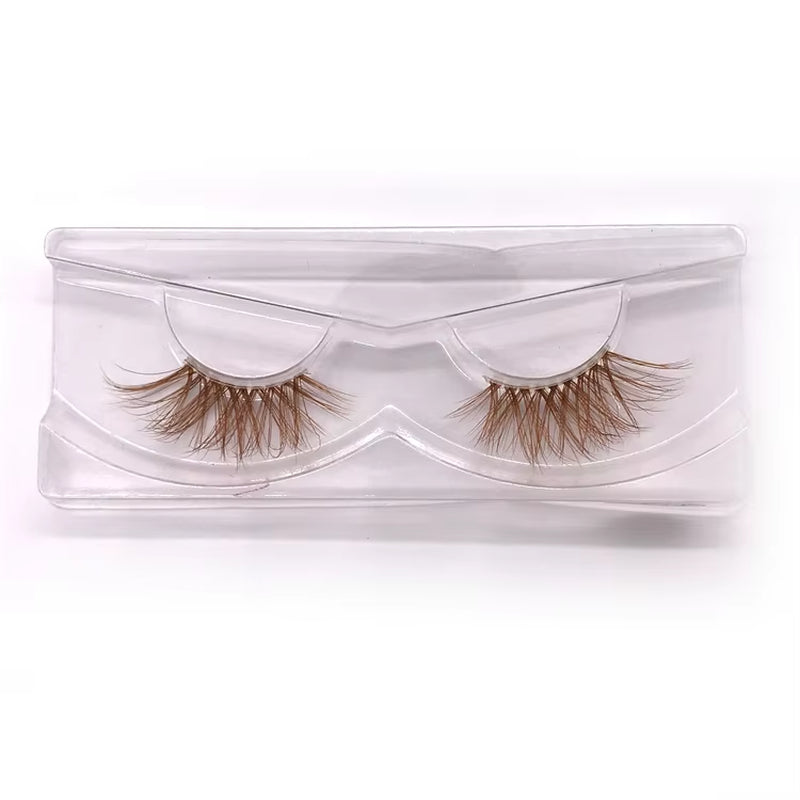 Xinemilin BLONDE 3D Mink Fake Lashes Wholesale Natural Individual Brown False Eyelashes Makeup 15 25Mm Lash Extension Supplies