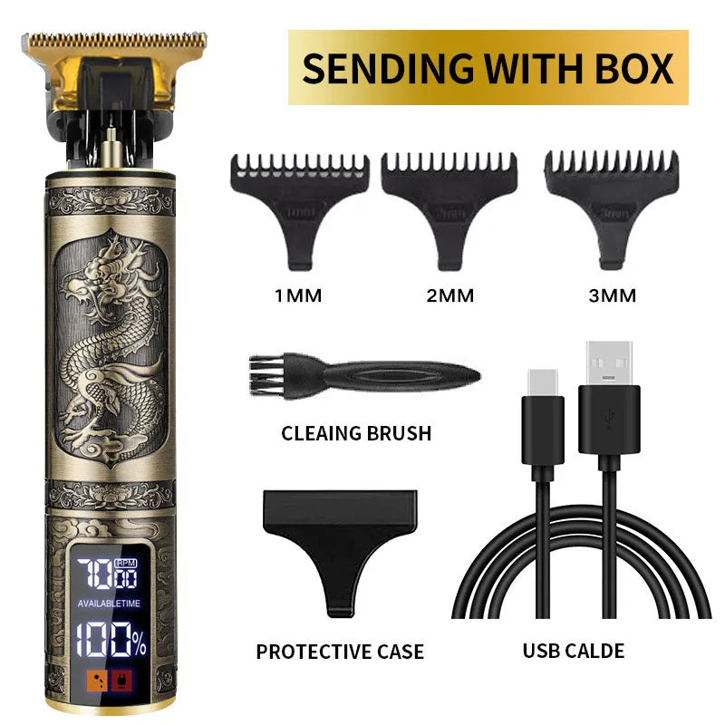 Powerful Professiona Electric Wireless Man Hairdresser Men Barber Shop Groin Beard Repairer Mustache Facial Hair Trimmer Clipper