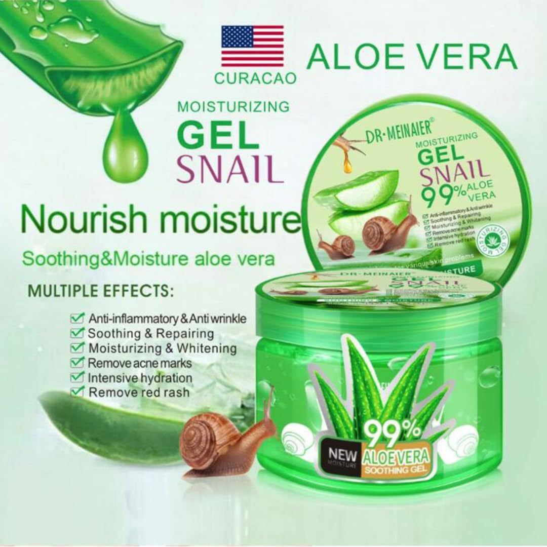Aloe Vera Gel for Face, Body & Hair, Soothing Aloe Face Moisturizer, Multipurpose Skin Care, Hydrating Aloe Gel, Claming after Sunburn 250Ml (Aloe Vera)