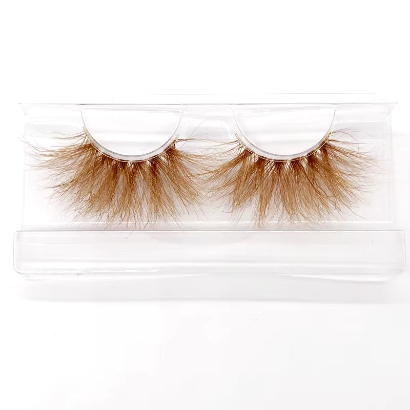 Xinemilin BLONDE 3D Mink Fake Lashes Wholesale Natural Individual Brown False Eyelashes Makeup 15 25Mm Lash Extension Supplies