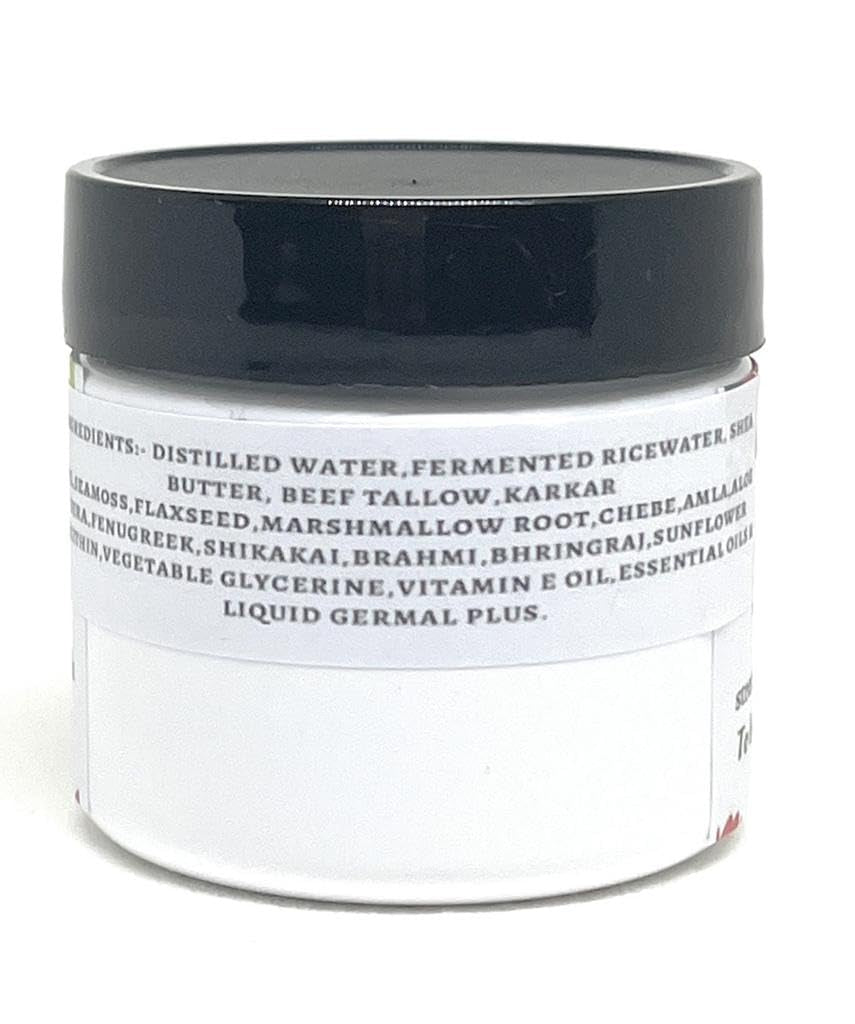 Croton Zambesicus Hair Growth Cream|Leave in Conditioner|With Fermented Rice Water & Tallow|Aloe Vera|Sea Moss (Unscented, 2 Oz)