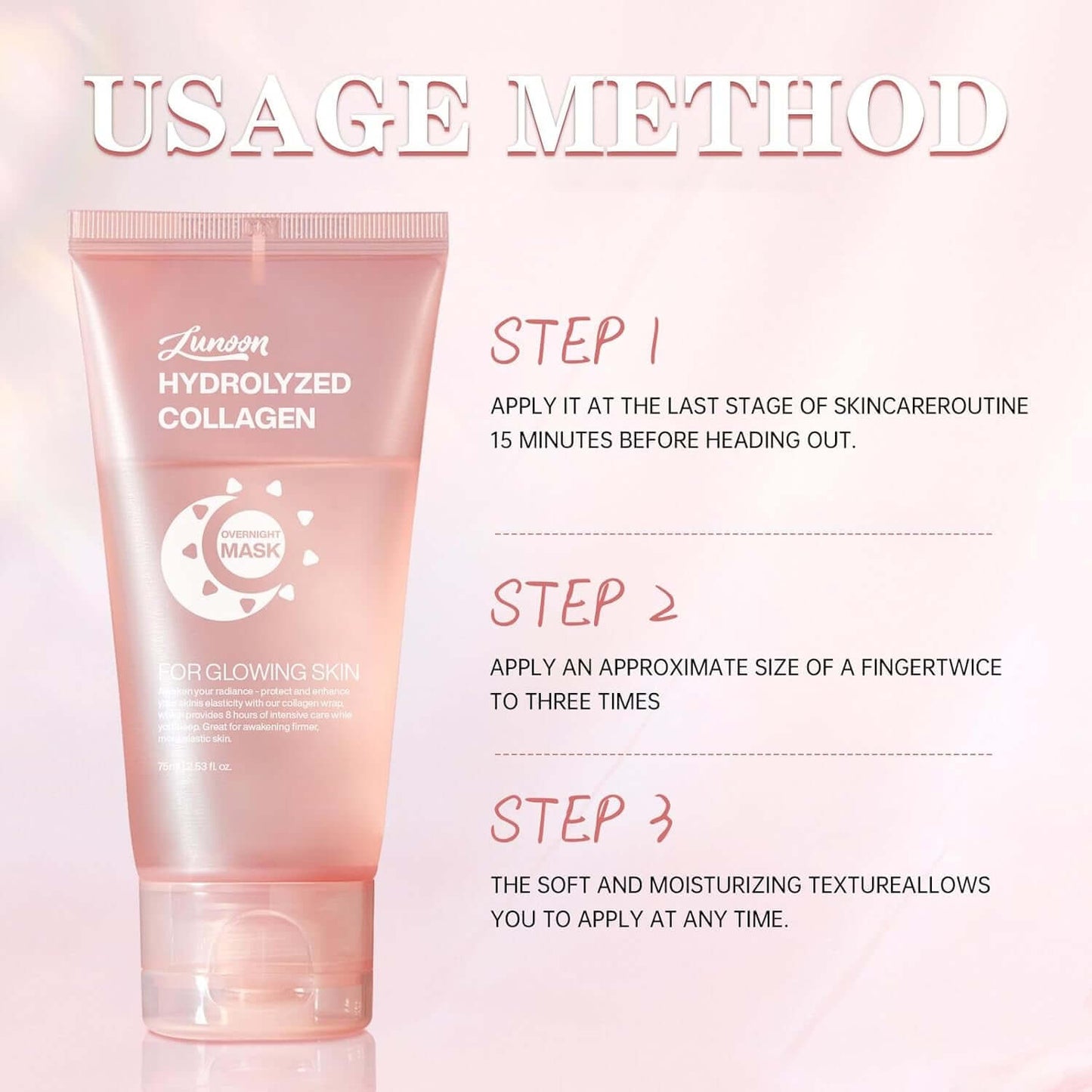 Collagen Night Wrapping Mask, Pore Minimizing Reduces Sagging Elasticity Improvement, Overnight Collagen Hydration Face Mask. (1Pcs)