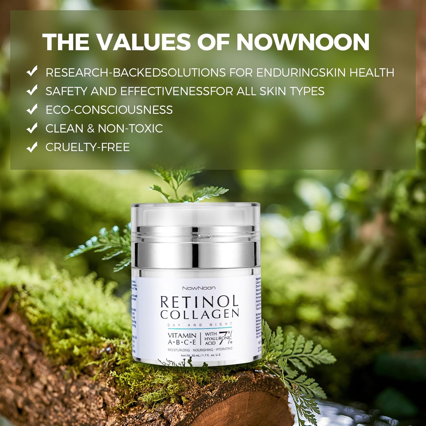 Night Cream Face Moisturizer with Retinol, Collagen, Niacinamide 10%, anti Wrinkle Face Cream, Made in USA, Retinol Cream for Face, anti Aging Face Cream, Face Moisturizer for Women, 1.7Oz