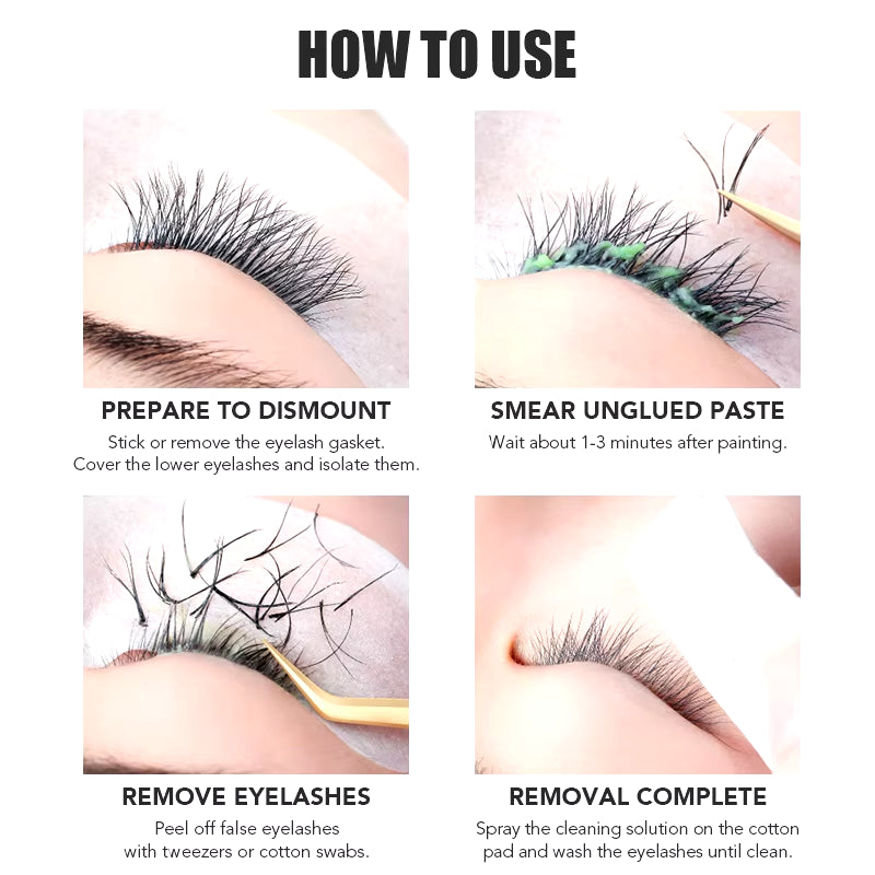 NATUHANA Eyelash Glue Remover Quick Unloading Adhesive Professional Cream Remover for Eyeslashes De Pestaña Makeup Tools