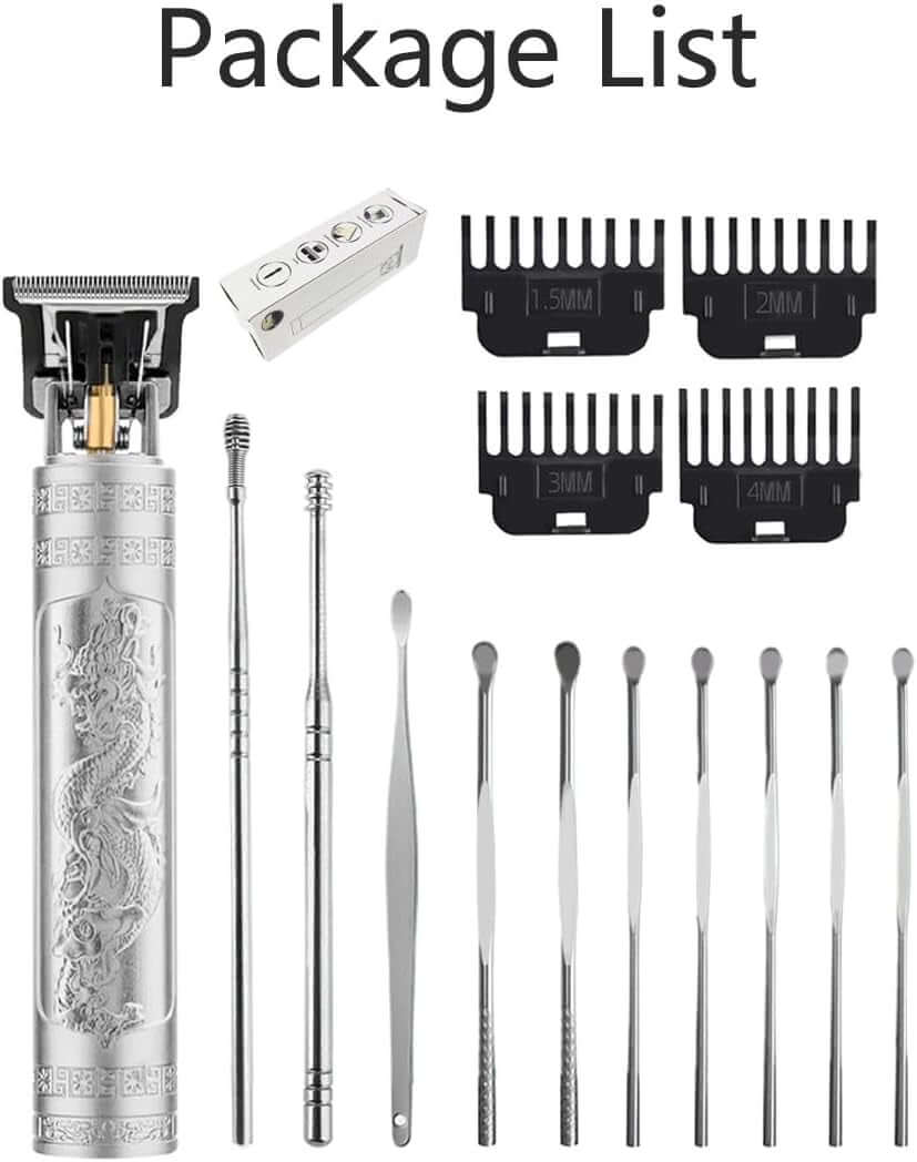 Hair Clippers for Men, Cordless Hair Clippers, Travel Small Hair Clippers 5.7" Hair Clippers Classical Sculpting Styling Rechargeable Hair Remover with 10 Pieces Earpick
