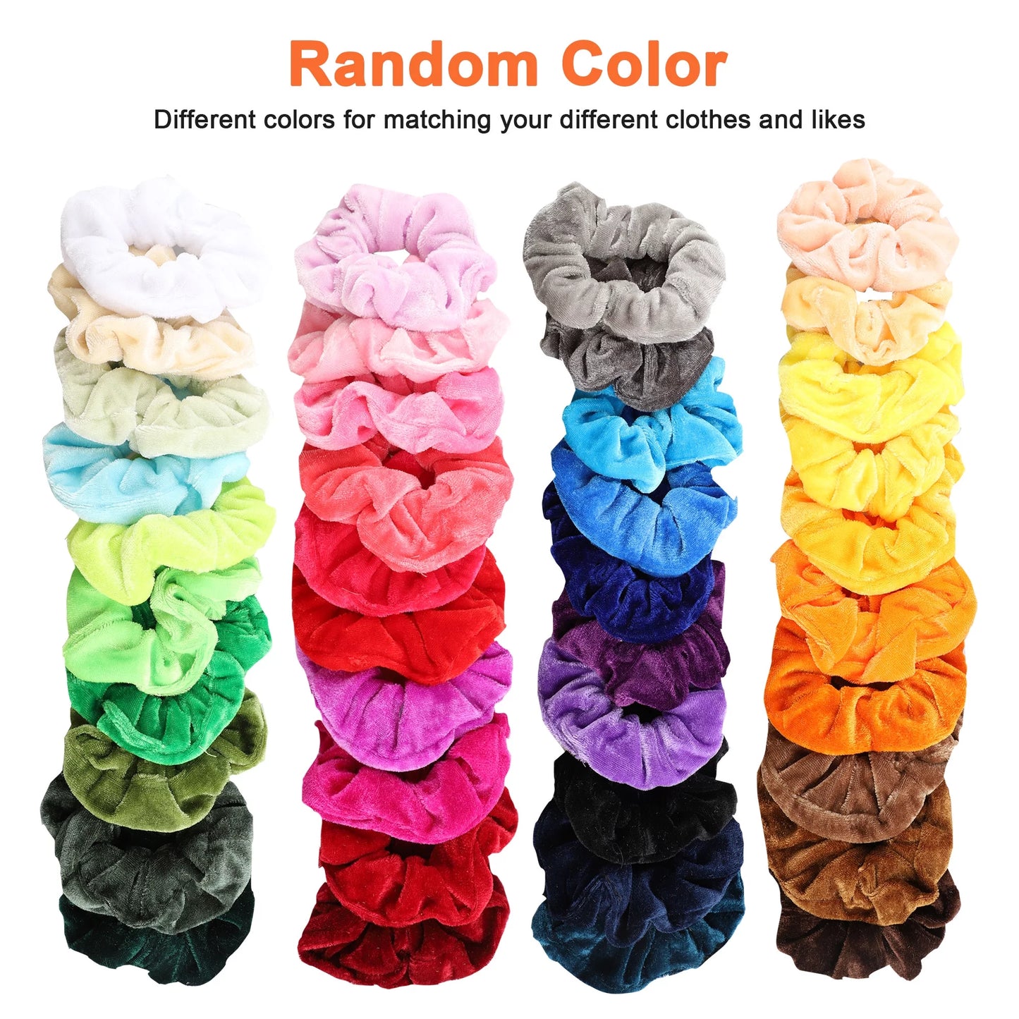 Velvet Hair Scrunchie Set | Multicolor Elastic Hair Ties | 40/20-Piece Scrunchie Collection | Chic Velvet Ponytail Holders | Stylish Hair Tie Assortment | Vibrant Velvet Scrunchies | Ultimate Hair Accessory Set | Elastic Velvet Scrunchie Bundle | Colorful Ponytail Holders | Scrunchie Variety Pack