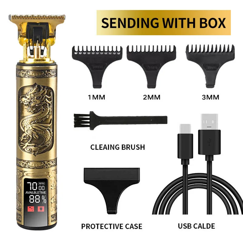 Powerful Professiona Electric Wireless Man Hairdresser Men Barber Shop Groin Beard Repairer Mustache Facial Hair Trimmer Clipper