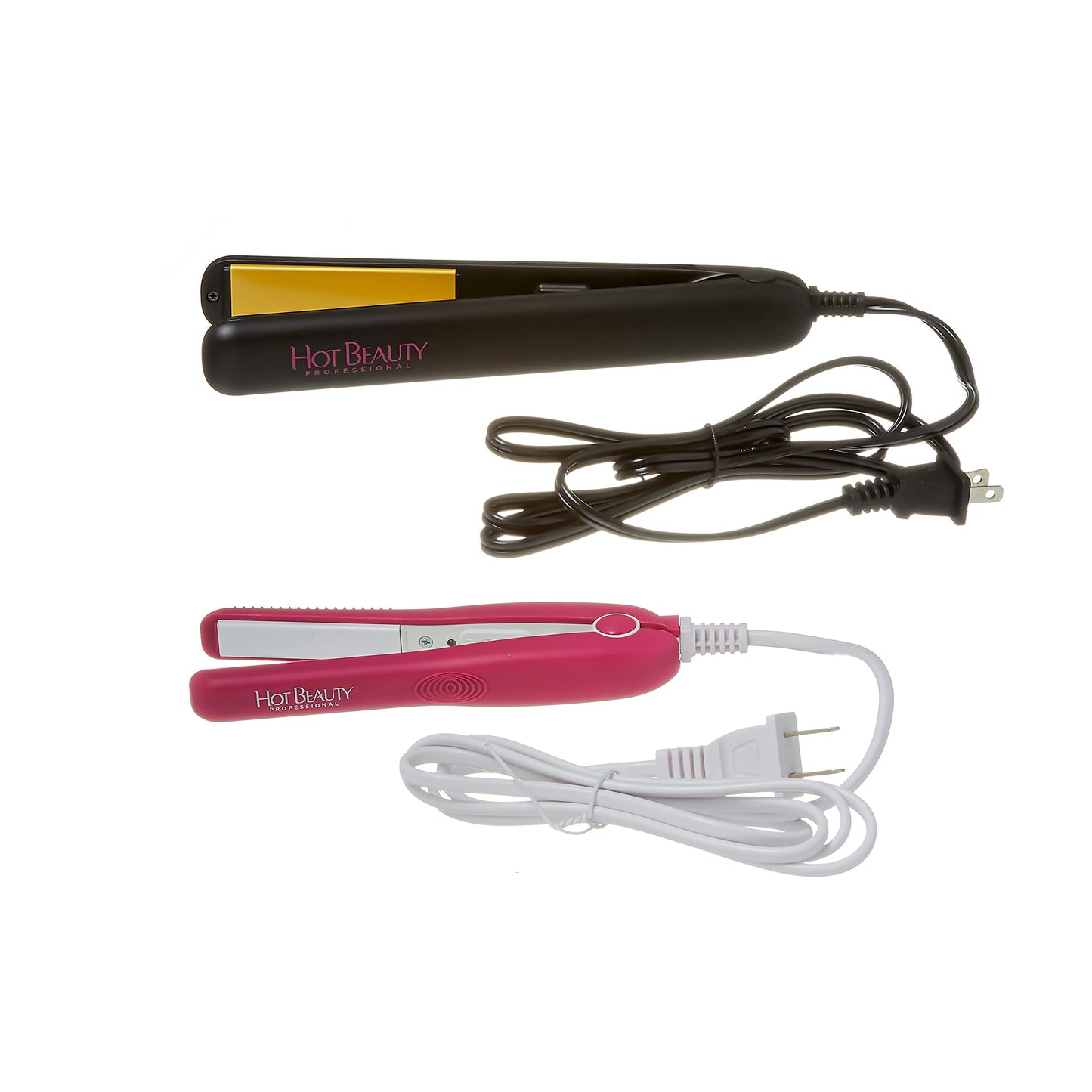 Ceramic Flat Irons 2-In-1 Value Pack 1" and Mini 1/2" with Free Travel Pouch