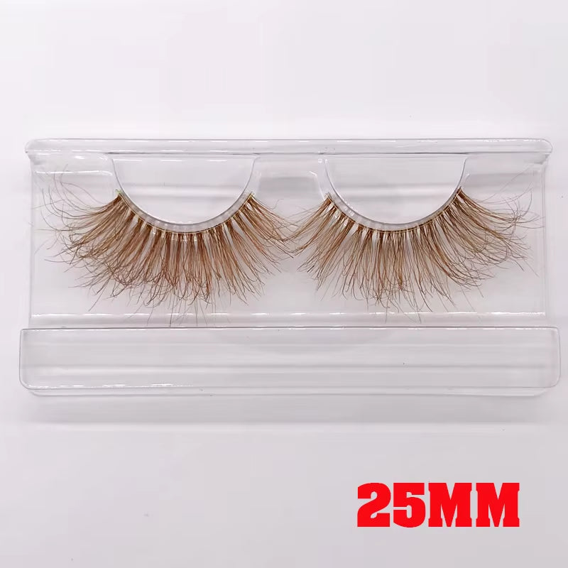 Xinemilin BLONDE 3D Mink Fake Lashes Wholesale Natural Individual Brown False Eyelashes Makeup 15 25Mm Lash Extension Supplies