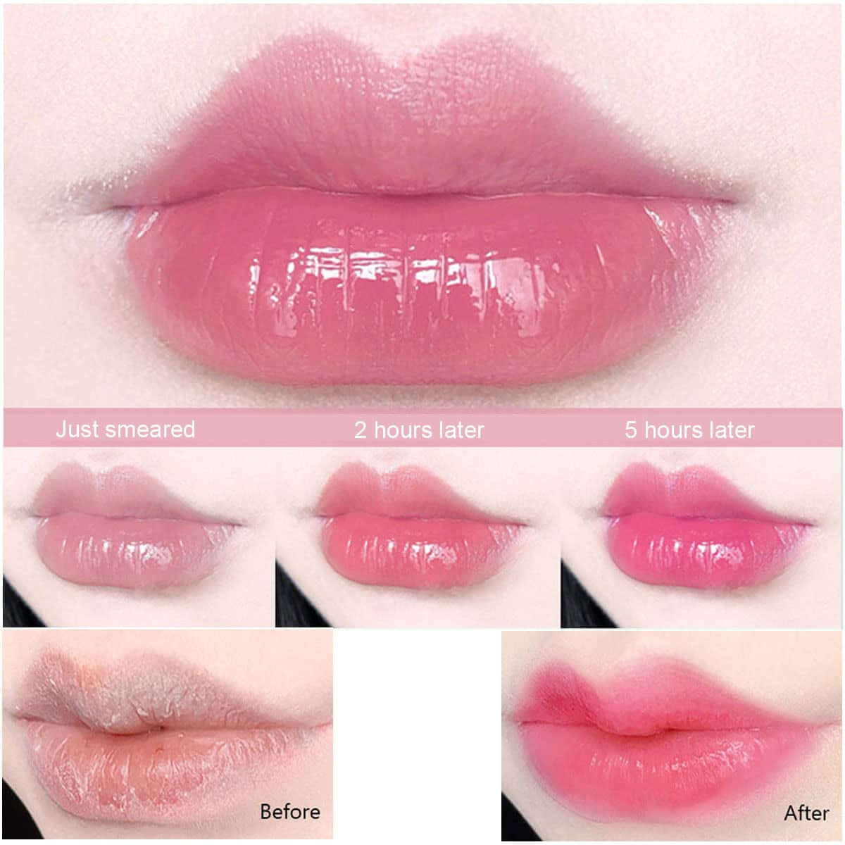 3 Pcs Color Changing Lipstick Queen Peach Aloe Grape,Ph Mood Lip Balm Tinted Long Lasting Labiales Lip Plumper Gloss Magic Lip Stain Moisturize Lipstick Set for Women (Peach+Aloe+Grape)