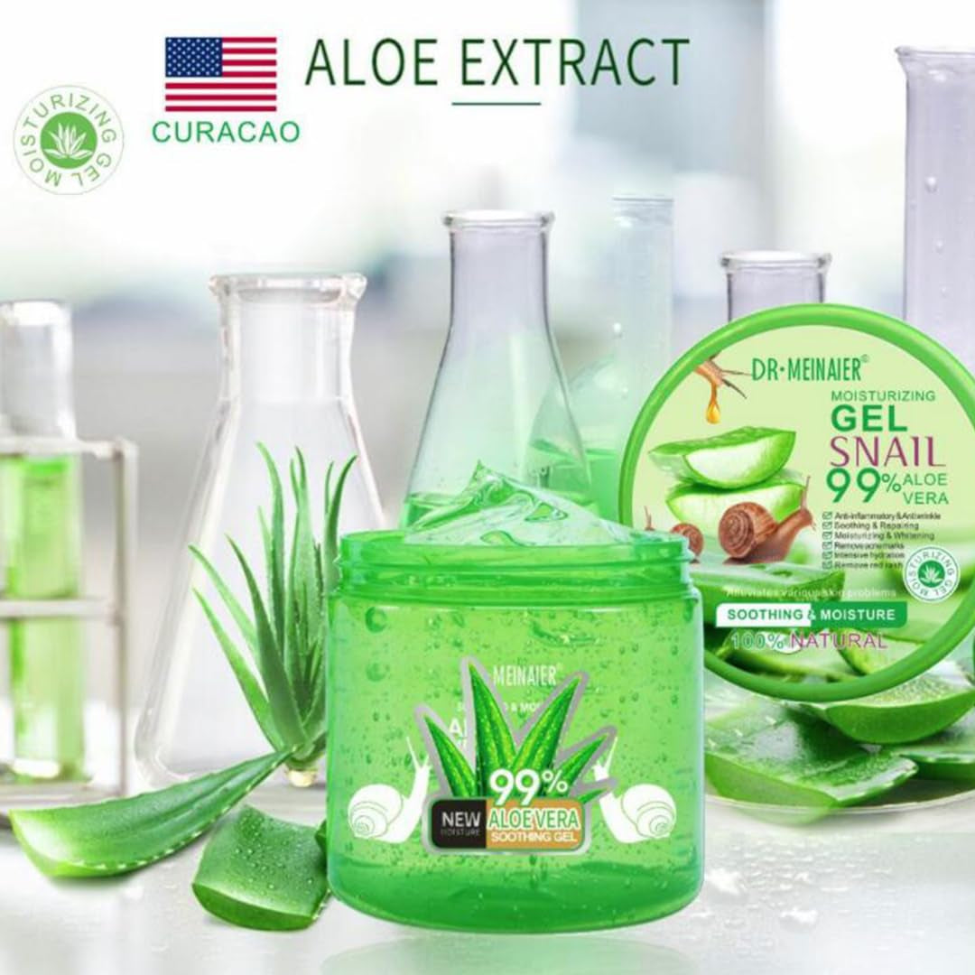 Aloe Vera Gel for Face, Body & Hair, Soothing Aloe Face Moisturizer, Multipurpose Skin Care, Hydrating Aloe Gel, Claming after Sunburn 250Ml (Aloe Vera)