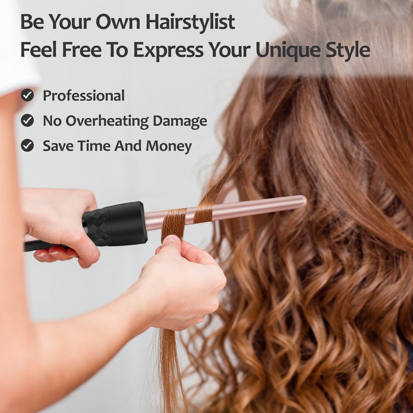 5 in 1 Curling Iron, 3 Barrel Hair Crimper Set with Curling Brush and 4 Interchangeable Ceramic Curling Wand(0.35"-1.25")