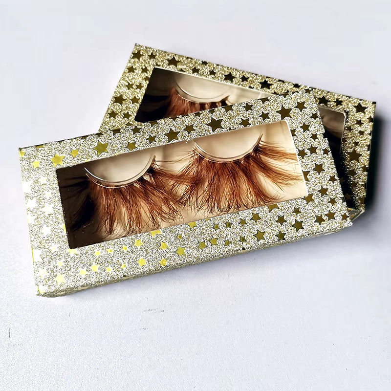 Xinemilin BLONDE 3D Mink Fake Lashes Wholesale Natural Individual Brown False Eyelashes Makeup 15 25Mm Lash Extension Supplies