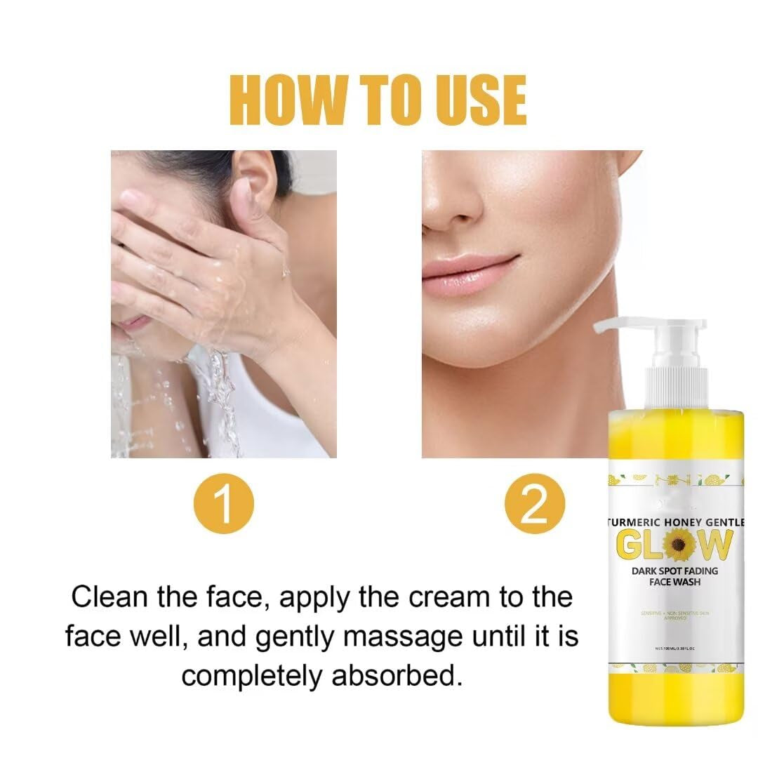 Turmeric Glow Combo Skincare Set Face Wash Scrub Butter anti Aging Moisturizer for Wrinkles, Soothing Hydrating Turmeric Skincare Set for Face & Body