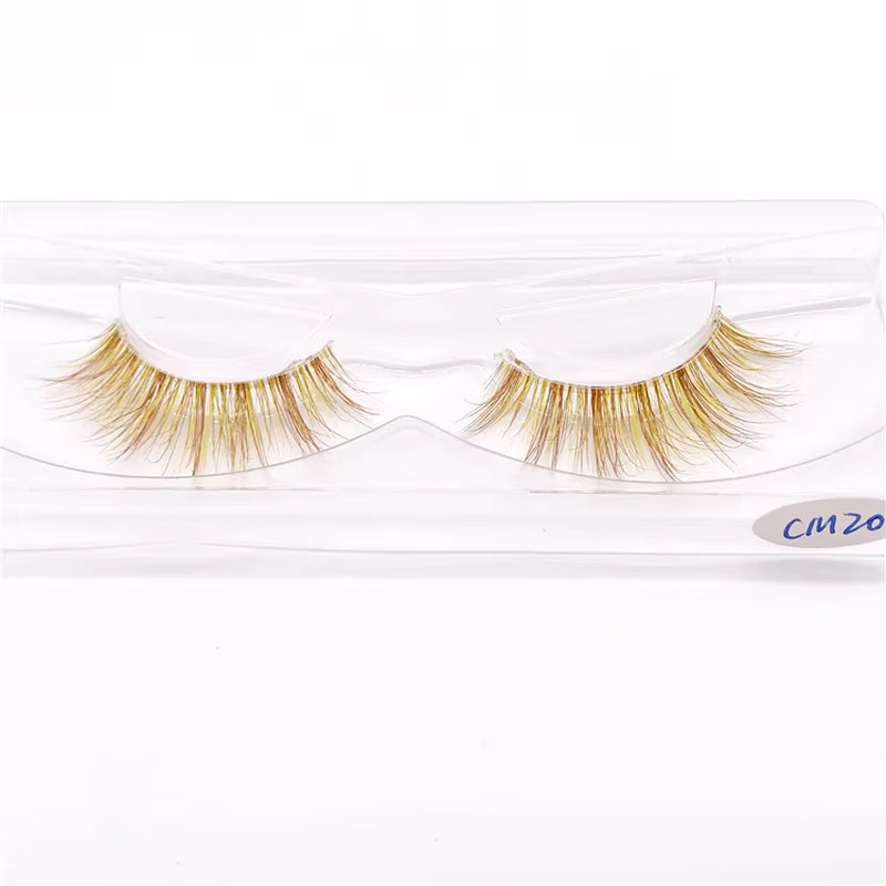 Xinemilin BLONDE 3D Mink Fake Lashes Wholesale Natural Individual Brown False Eyelashes Makeup 15 25Mm Lash Extension Supplies