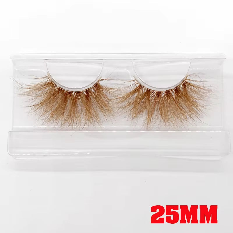 Xinemilin BLONDE 3D Mink Fake Lashes Wholesale Natural Individual Brown False Eyelashes Makeup 15 25Mm Lash Extension Supplies