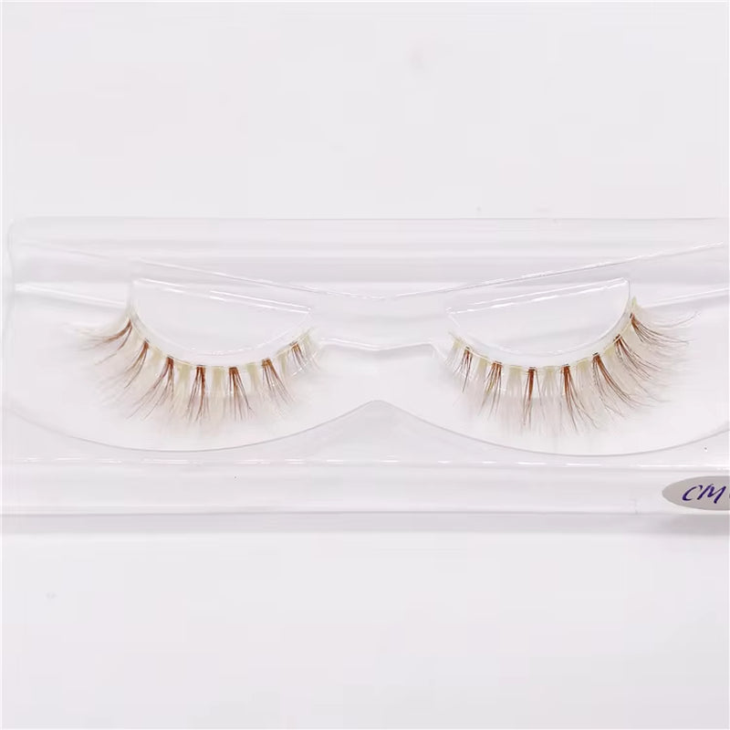 Xinemilin BLONDE 3D Mink Fake Lashes Wholesale Natural Individual Brown False Eyelashes Makeup 15 25Mm Lash Extension Supplies