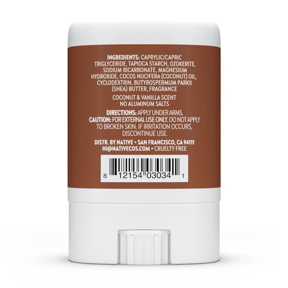 (2 Pack) Deodorant, Aluminum Free, Coconut & Vanilla, for Women and Men, Travel Size 0.35 Oz