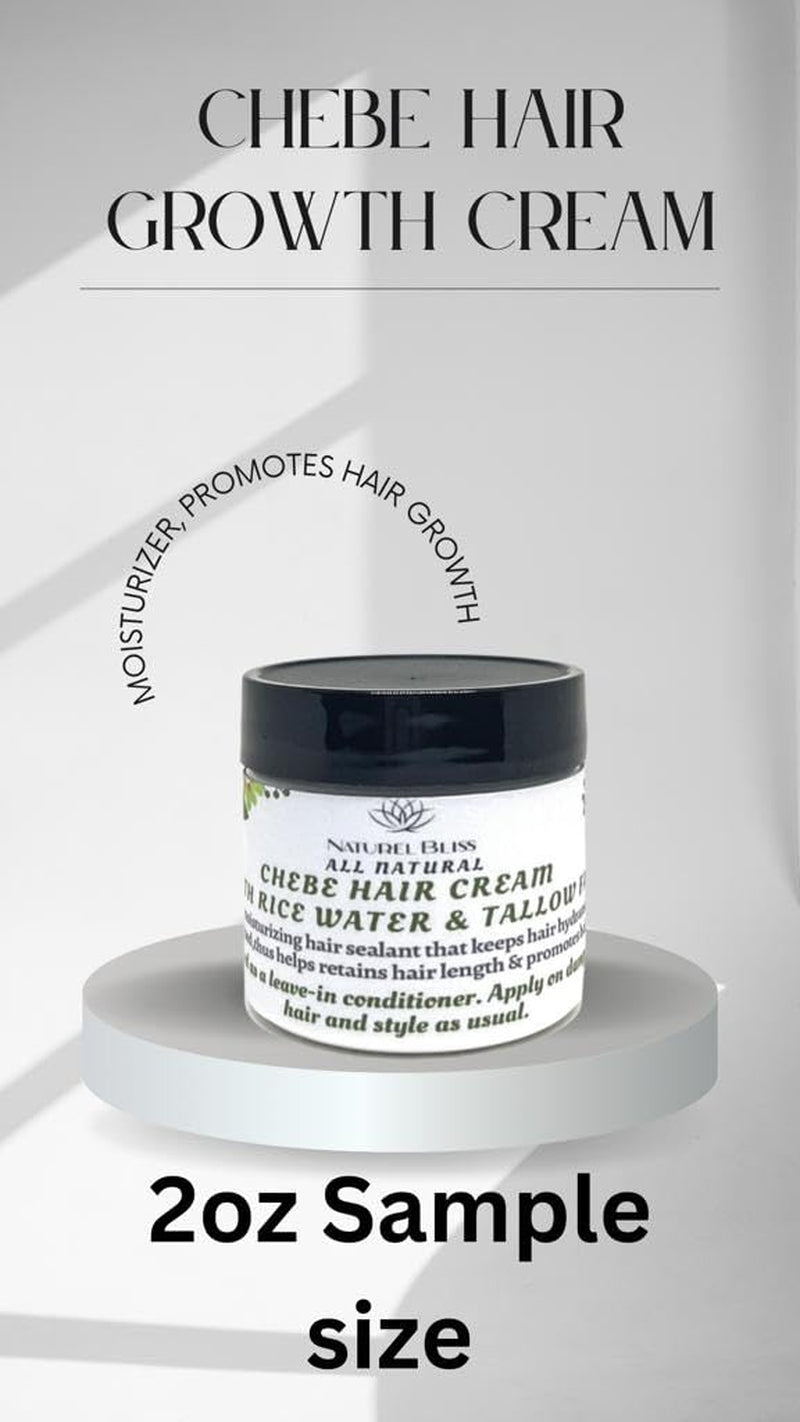 Croton Zambesicus Hair Growth Cream|Leave in Conditioner|With Fermented Rice Water & Tallow|Aloe Vera|Sea Moss (Unscented, 2 Oz)