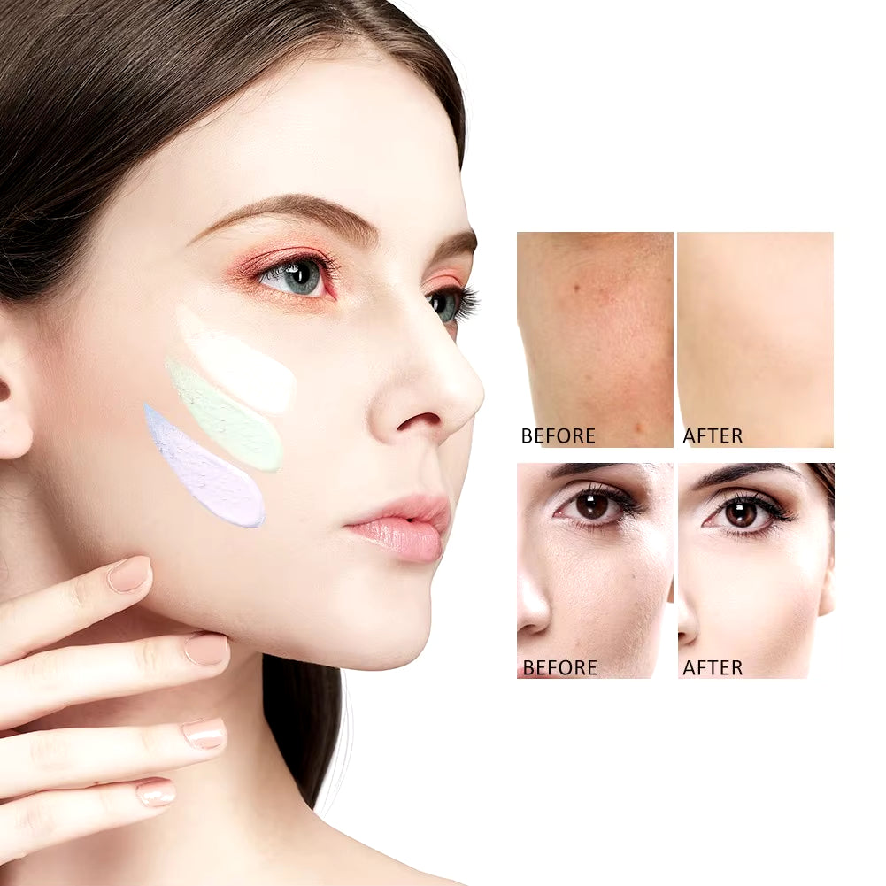3-in-1 Primer Concealer BB Cream | Natural Liquid Foundation | Long-Lasting Makeup Base | Pore-Reducing Primer | Whitening Makeup Base | All-in-One BB Cream | Invisible Pores Foundation | Multi-Function Primer | BB Cream Makeup Base | Natural Finish Primer Cream