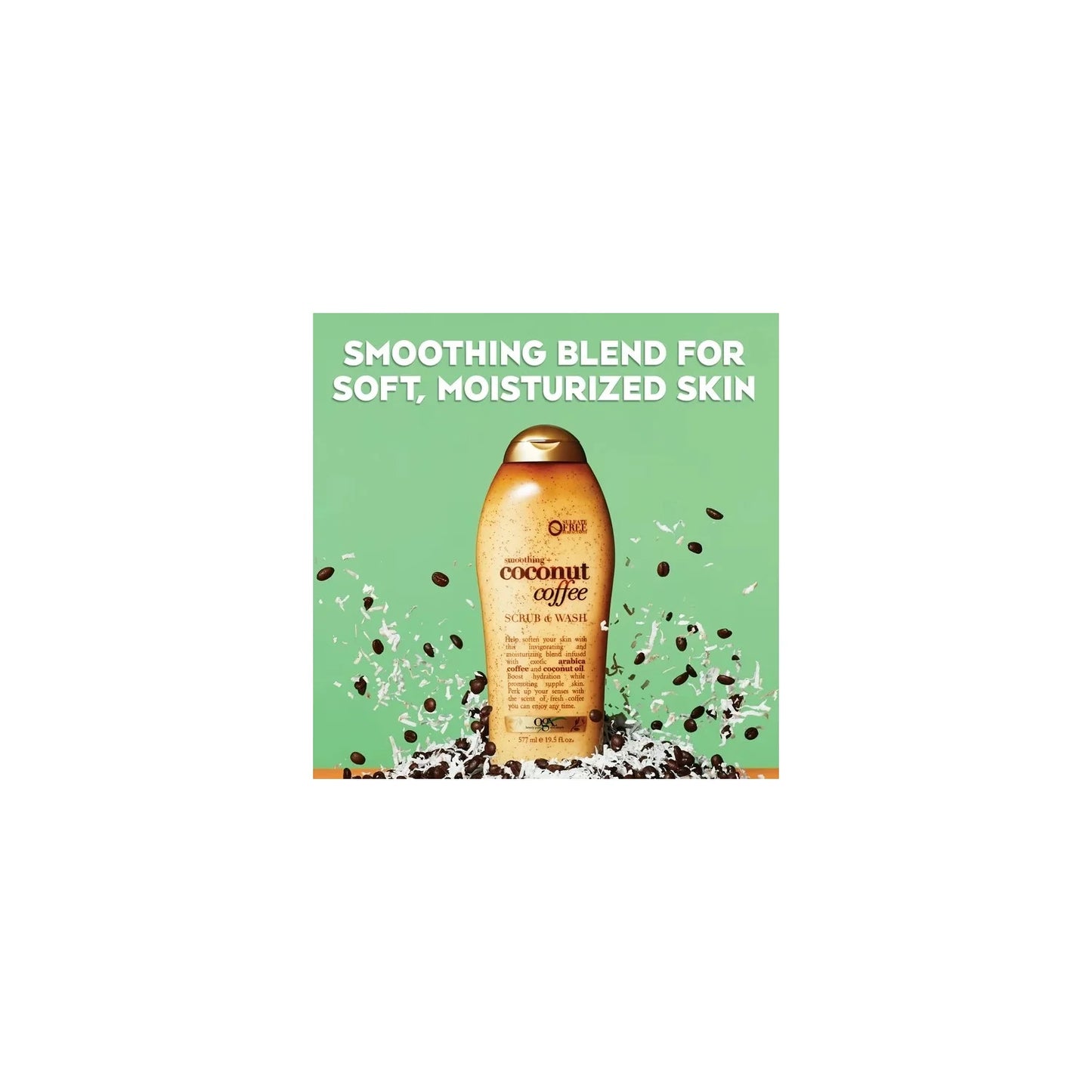 Smoothing + Coconut Coffee Exfoliating Body Scrub, 19.5 Fl Oz