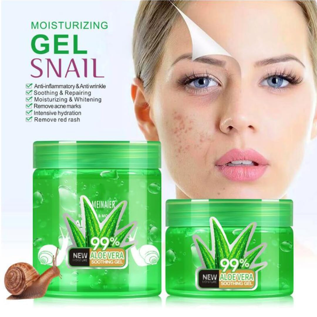 Aloe Vera Gel for Face, Body & Hair, Soothing Aloe Face Moisturizer, Multipurpose Skin Care, Hydrating Aloe Gel, Claming after Sunburn 250Ml (Aloe Vera)