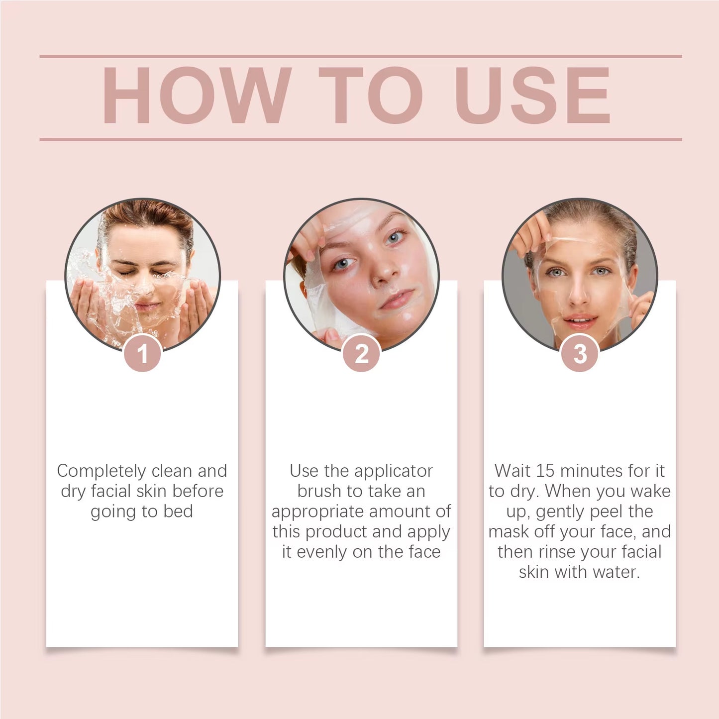 Collagen Night Wrapping Mask Peel off Mask Firming Lifting Moisturizing Face Glow Mask Cleanse the Face Brightening Skin Care
