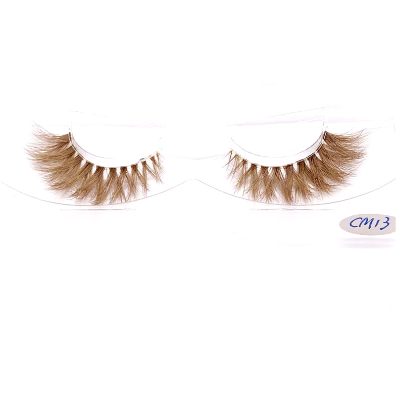 Xinemilin BLONDE 3D Mink Fake Lashes Wholesale Natural Individual Brown False Eyelashes Makeup 15 25Mm Lash Extension Supplies