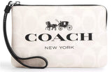 Coach Zip Wristlet | Horse & Carriage Canvas Wristlet | Chalk Signature Wristlet | Stylish Corner Zip Wristlet | Coach NWT Wristlet | Elegant Canvas Wristlet | Signature Coach Wristlet | Chalk Coach Wristlet | Compact Zip Wristlet | Fashionable Coach Wristlet