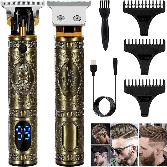 Hair Clippers for Men, Professional Cordless Clippers for Hair Cutting, Mens Hair Clippers and Trimmer Kit for Barber with LED Display- Gifts for Men