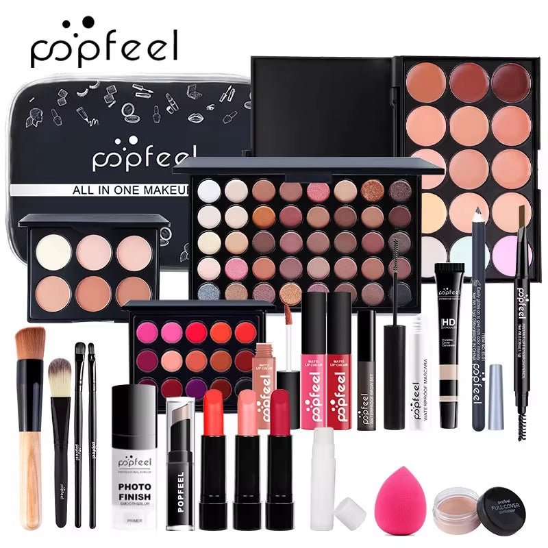 Warm Brown Tone Makeup Collection | 24-Piece All-in-One Makeup Set | Long-Lasting Lip, Eye & Face Kit | Essential Makeup Gift Set for Women | Comprehensive 24-Piece Beauty Set | Versatile Brown Tone Makeup Bundle | Complete Cosmetic Set for Everyday Use | Gift-Ready Makeup Set for Girls | Long-Wear Makeup Palette | Ultimate Warm Tone Makeup Kit
