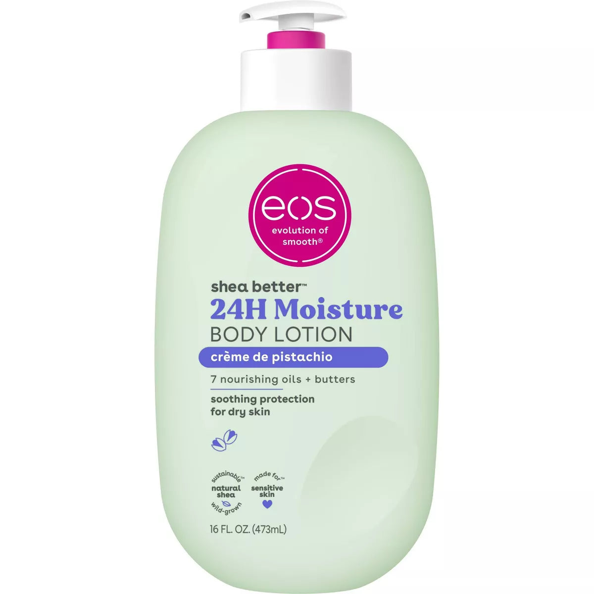 Eos Shea Better 24H Moisture Body Lotion - Crème De Pistachio - 16 Fl Oz