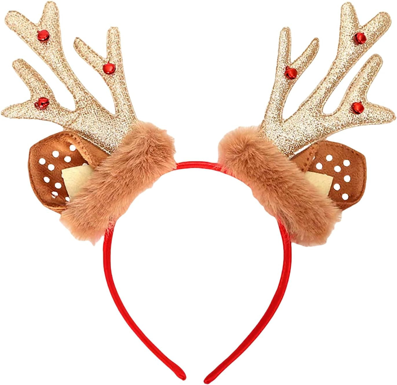 Christmas Antlers Headband Deer Ears Headbands Party Cosplay Sequins Antlers Hair Band Christmas Hair Accessories