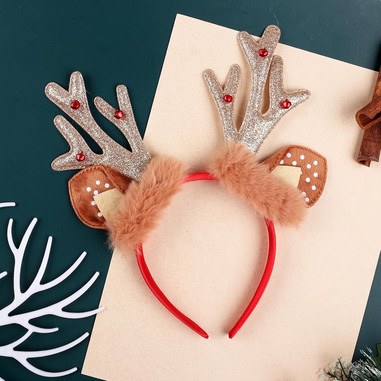 Christmas Antlers Headband Deer Ears Headbands Party Cosplay Sequins Antlers Hair Band Christmas Hair Accessories
