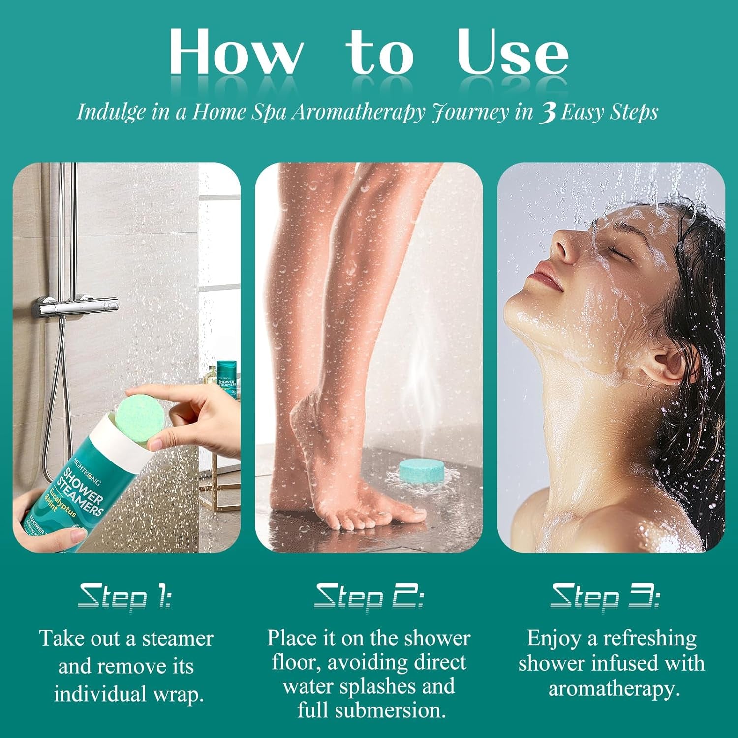 Eucalyptus Mint Shower Steamers - 8 Packs with 5Ml Essential Oil, Eucalyptus for Shower, Birthday Gifts for Women Men, Christmas Gifts Stocking Stuffers for Women, Men, Self Care Spa Gifts for Women