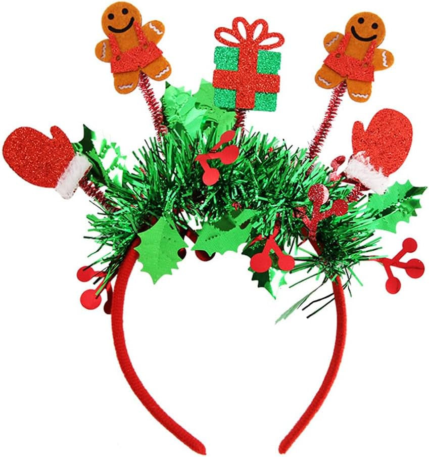 Christmas Headbands Holiday Bouncy Headbands Christmas Costume Party Headwears Accessories