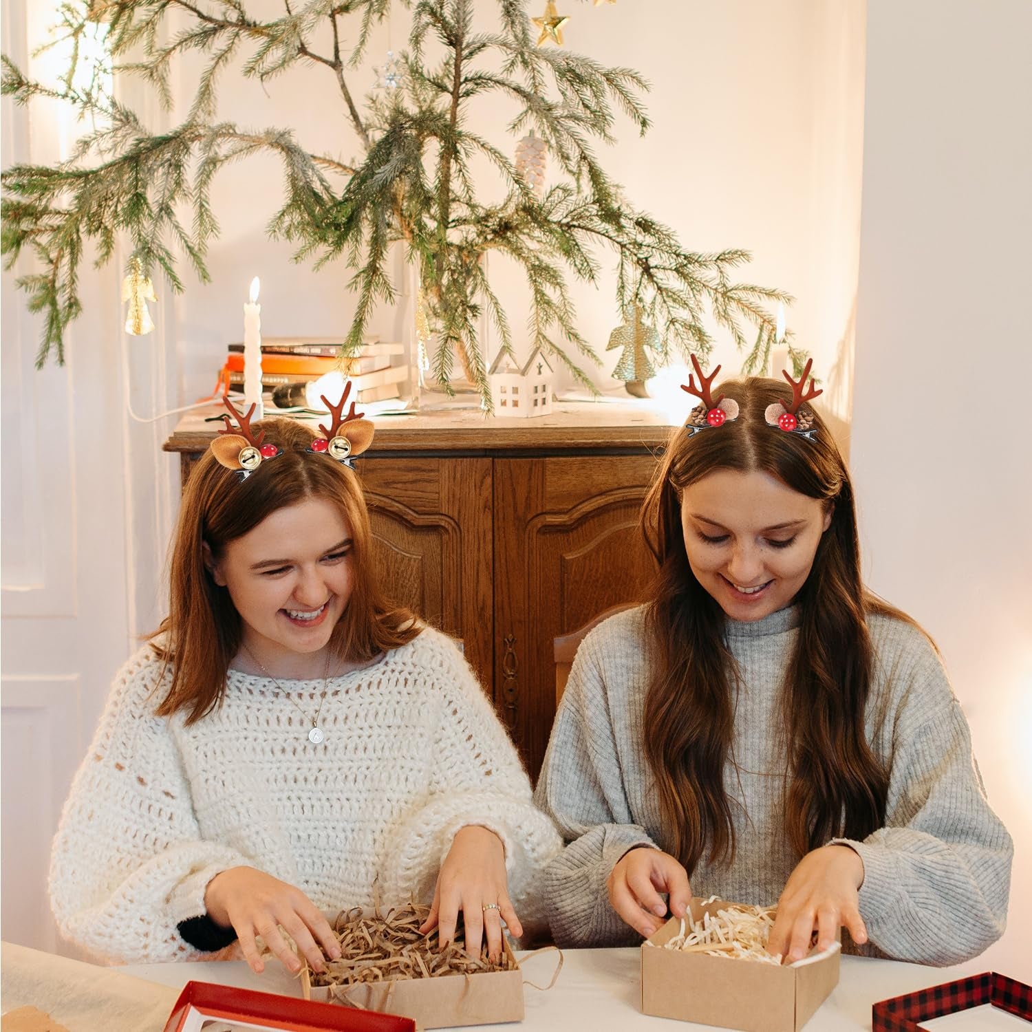 3Pcs Christmas Hair Clips, Christmas Hair Pins Christmas Hair Accessories Christmas Hair Clips for Girls Cute Christmas Hairpin for Christmas Party Women Girls