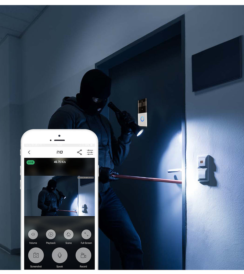 720P WiFi Video Doorbell | Wireless Intercom Doorbell | Smart Doorbell with PIR Detection | Night Vision Doorbell Camera | SD Card Video Doorbell | Visual Doorbell with Motion Detection | Smart Ring Doorbell | Remote Viewing Doorbell | WiFi Security Doorbell | Motion-Sensing Video Doorbell