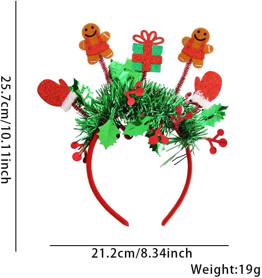 Christmas Headbands Holiday Bouncy Headbands Christmas Costume Party Headwears Accessories