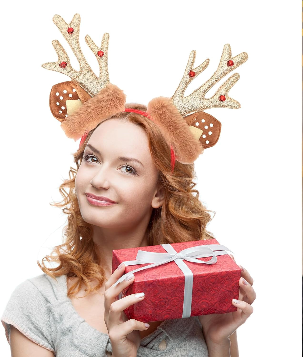 Christmas Antlers Headband Deer Ears Headbands Party Cosplay Sequins Antlers Hair Band Christmas Hair Accessories