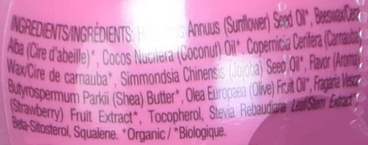 Eos 100% Natural & Organic Lip Balm- Strawberry Sorbet, All-Day Moisture, Dermat