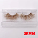 Xinemilin BLONDE 3D Mink Fake Lashes Wholesale Natural Individual Brown False Eyelashes Makeup 15 25Mm Lash Extension Supplies