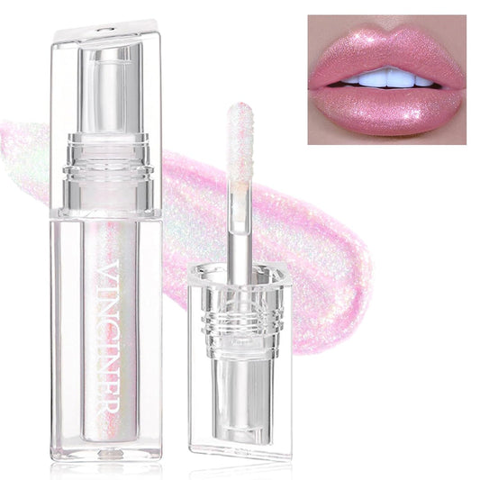 Glitter Chameleon Liquid Lipsticks, Diamond Shimmer Glow Metallic Lip Gloss, Long Lasting Waterproof Shiny Glimmer Sparkly Lipstick for Women Girls Face Eye Glow Christmas Party Makeup Gift 7#