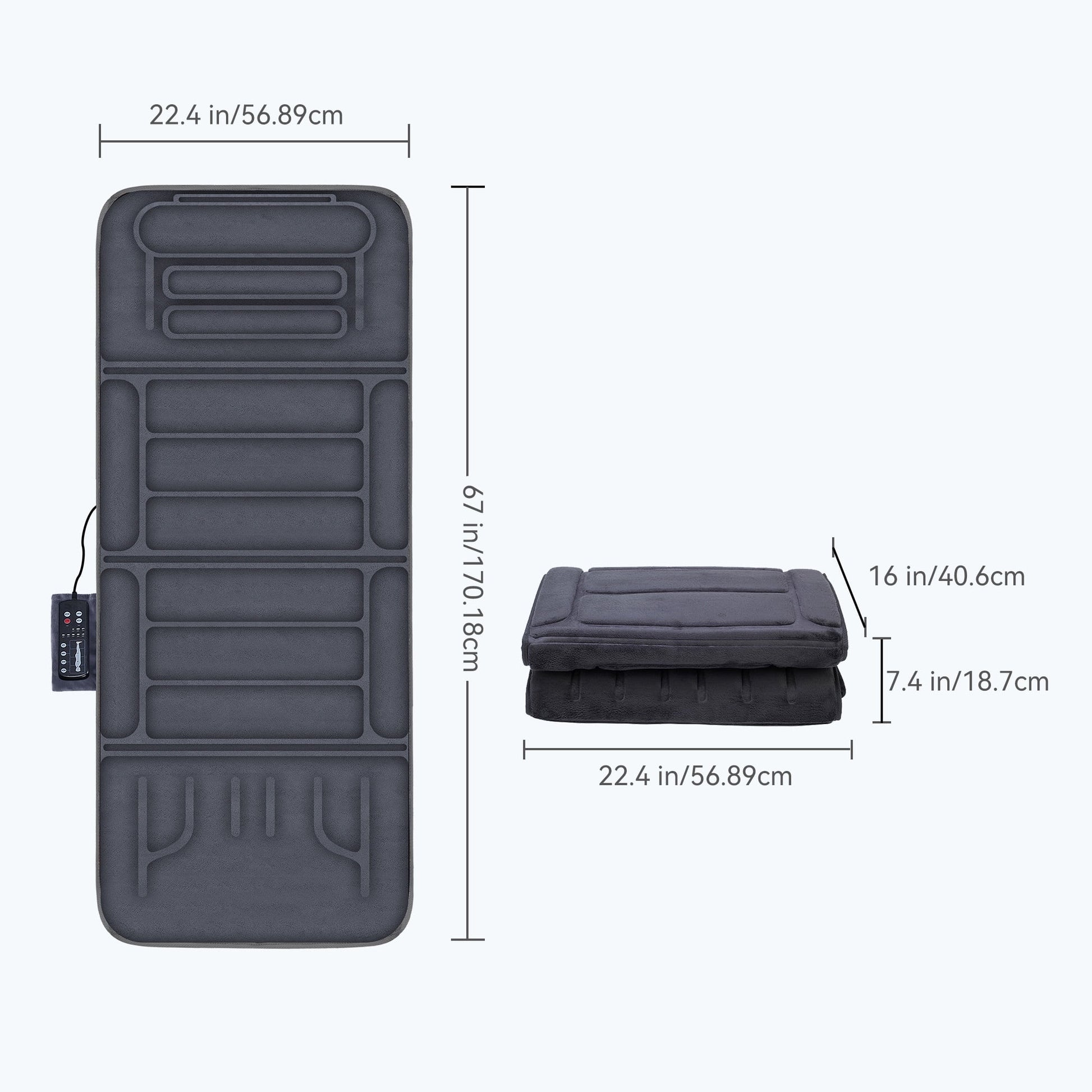 Full Body Back Massager with Heating, 10 Soothing Vibration Back Massage Pad for Pain Relief, Massage Mat,Gifts