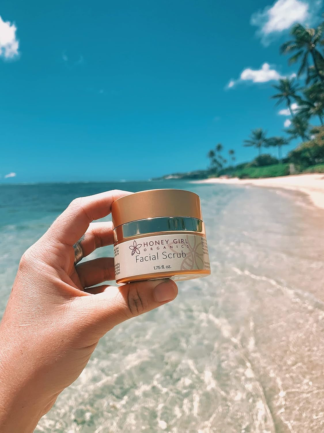 Facial Scrub, Moisturizing & Exfoliating, Fights Acne, Fine Lines & Wrinkles, 100% Natural Honey & Sugar Face Scrub, Made in Hawaii (1.75Oz)