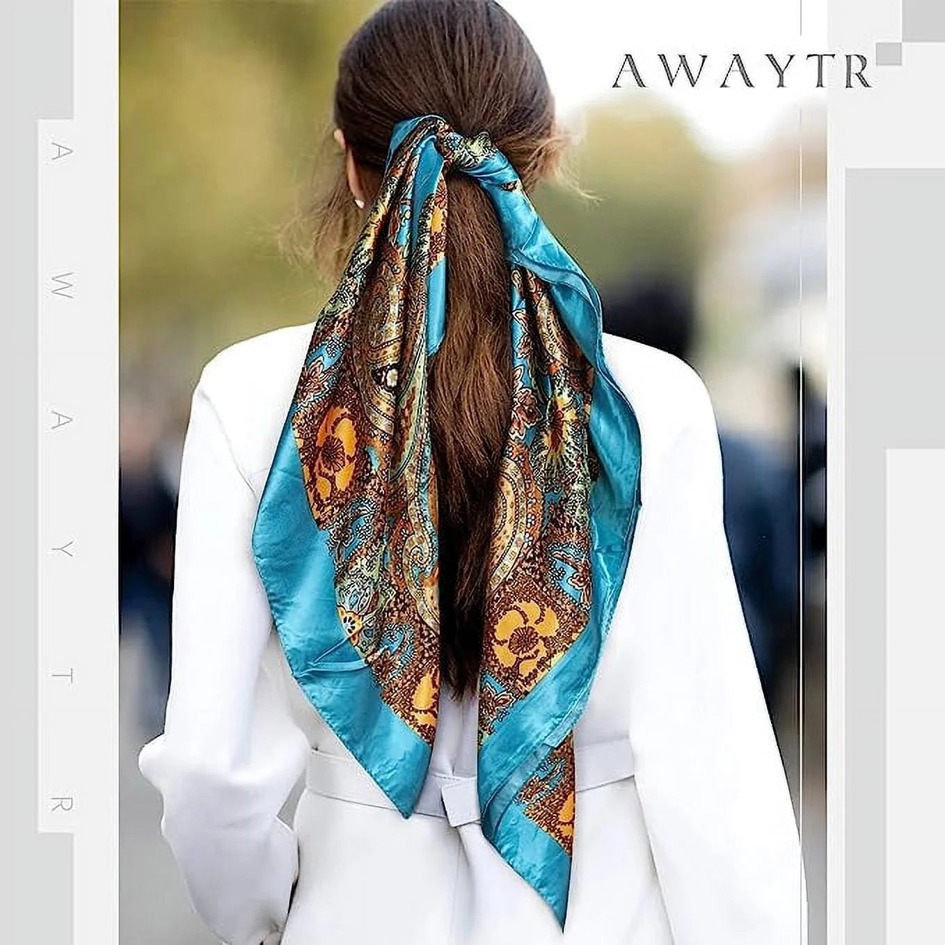 Lux Satin Scarf Set | Silk Feel Headscarves | Large Satin Bandana Trio | 35” Elegant Hair Scarves | Chic Silk Scarf Collection | Satin Style Head Wraps | Versatile Silk Scarves | Glamour Satin Headscarves | Silky Hair Wrap Set | Trendy Satin Scarf Bundle