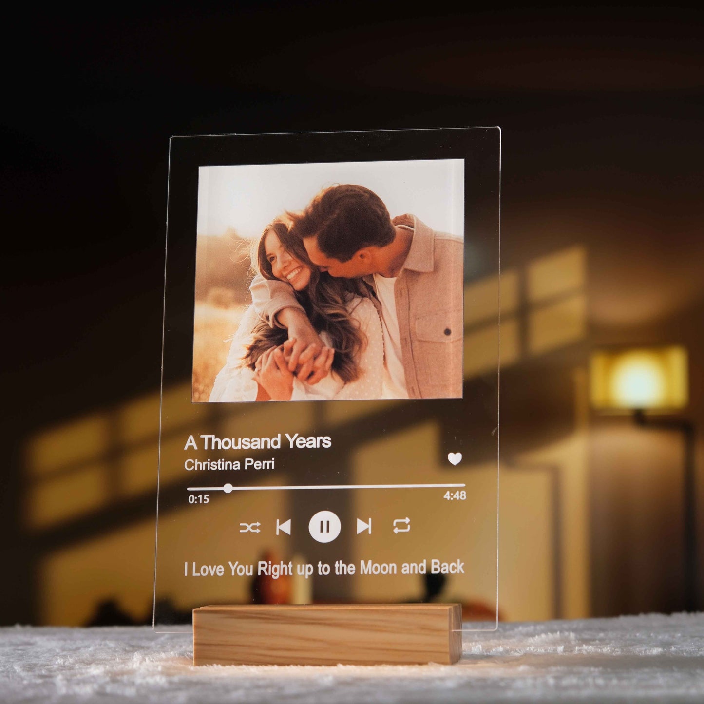 Custom Song Photo Acrylic Plaque LED Night Light