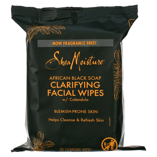 African Black Soap Clarifying Facial Wipes, 30 Ct